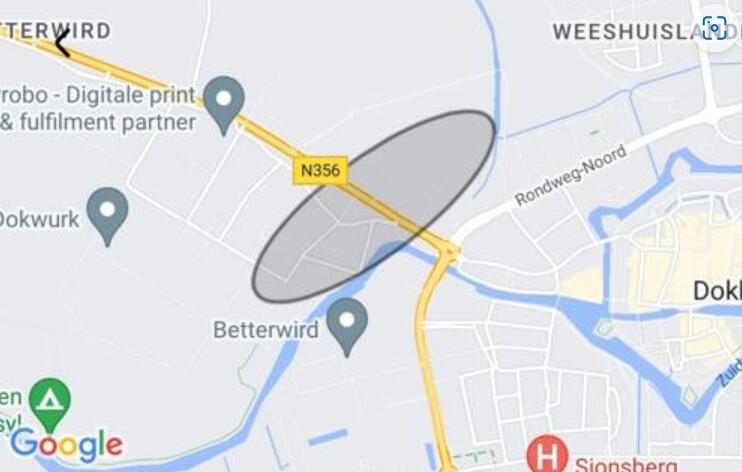 Kaartje waarin het gebied is aangegeven waar het NL-Alert is verstuurd